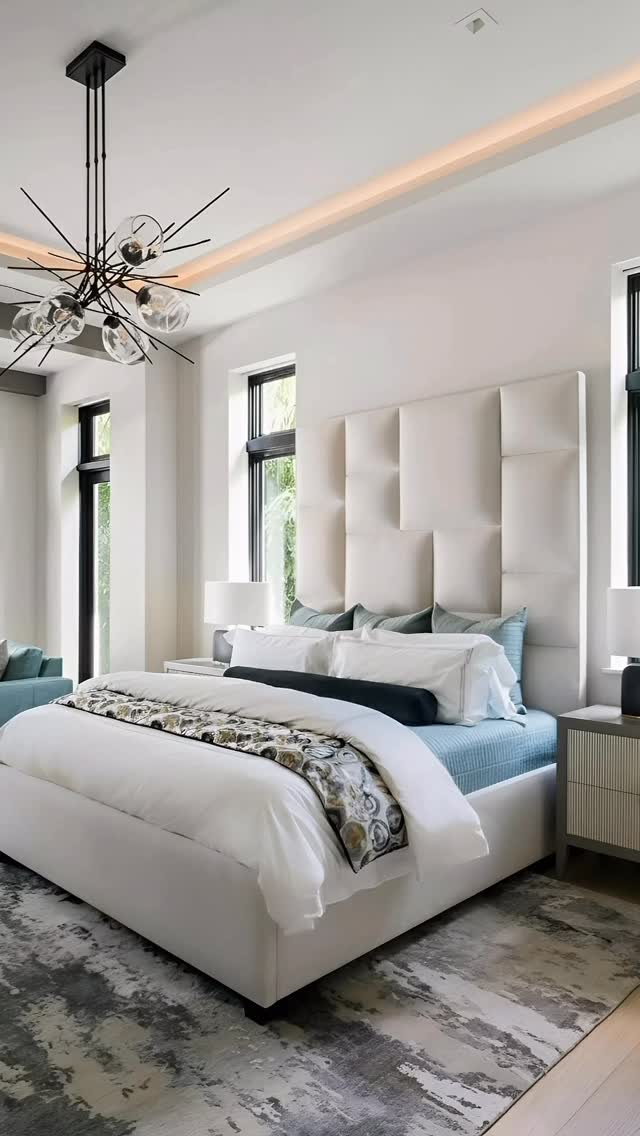From concept to calm. 🤍IBB designer @jory.gattis brings modern minimalism to life—layering soft textures, clean lines, and a serene palette to create a bedroom that feels equal parts polished and peaceful.teamI BB, modern bedroom, minimalist design, soothing spaces, serene interiors, layered luxury, timeless style, designer details