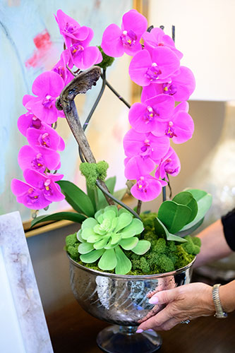 Kay Lewis, IBB Designer with Aubrey Floral Permanent Botanical